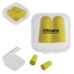 Earplugs in Square Case - 1.5000" W x 1.5000" H x 0.7500" D
